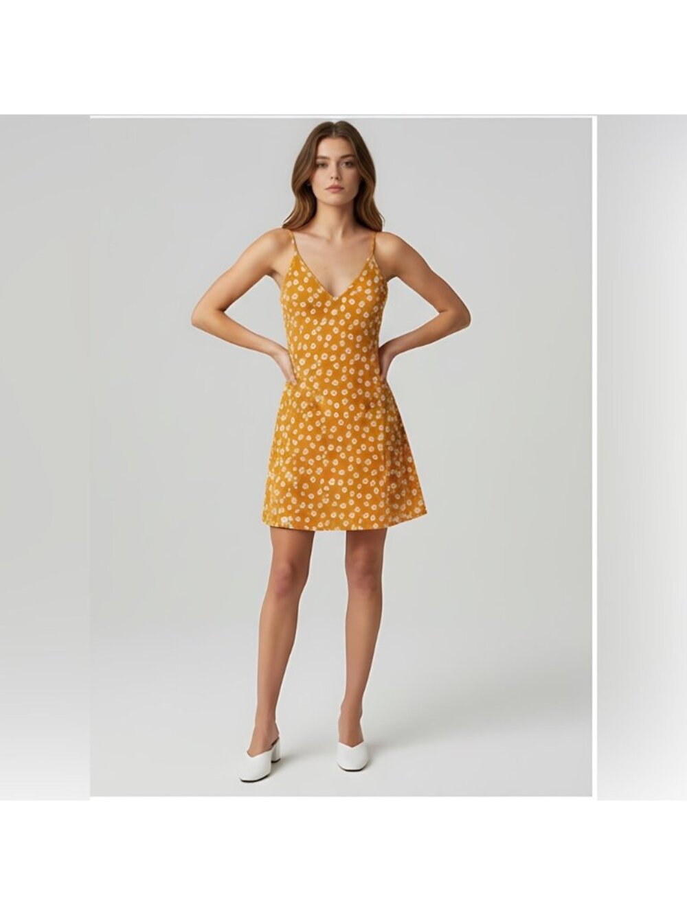 Floral Cami Dress Mustard